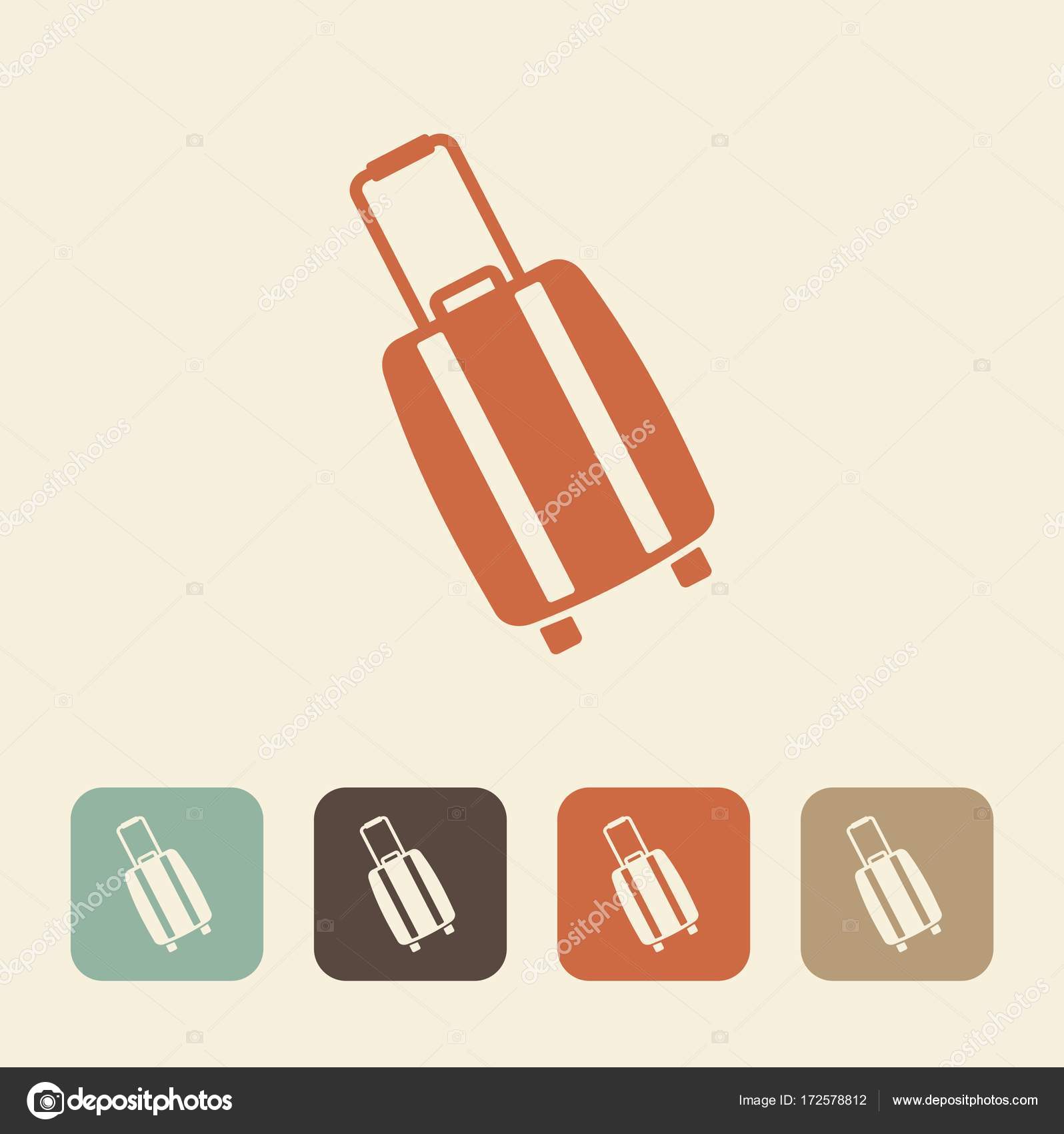 Suitcase Vector Icon — Stock Vector © Klava 172578812