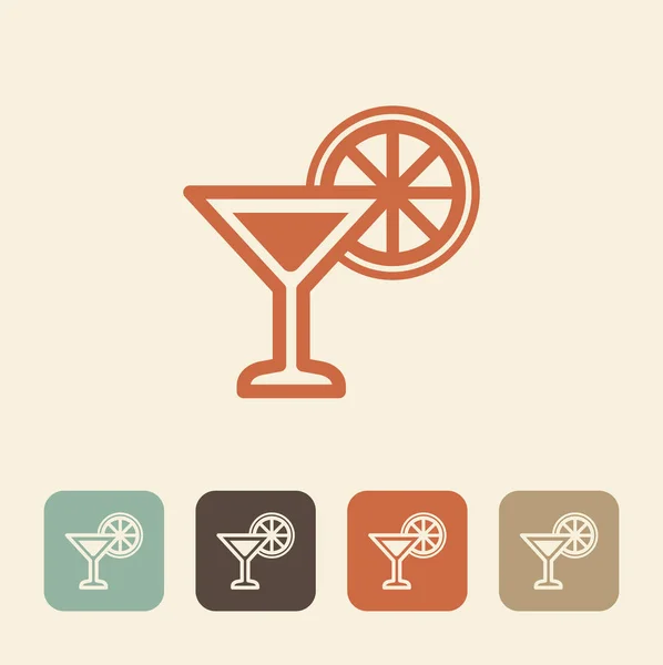 Cocktail ikonen vektor. Cocktail drink. — Stock vektor