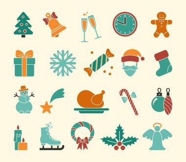 Noel simgeler. Vektör simgeler