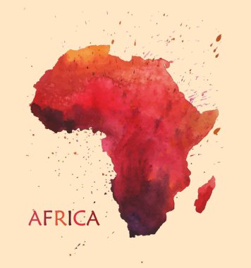 stilize Afrika Haritası.