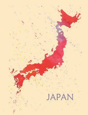 Stilize Japonya Haritası