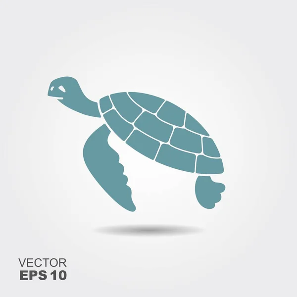 Meeresschildkröten-Symbol. Vektorillustration — Stockvektor