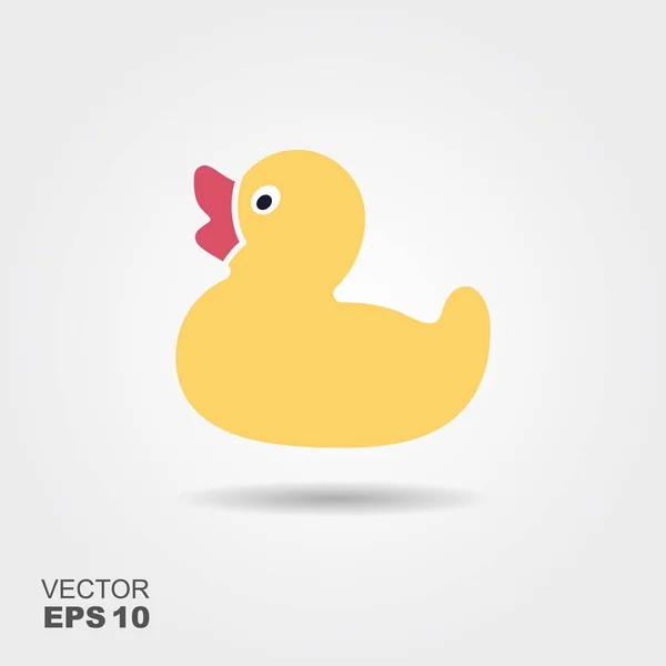 Sarı lastik banyo ördeği. — Stok Vektör