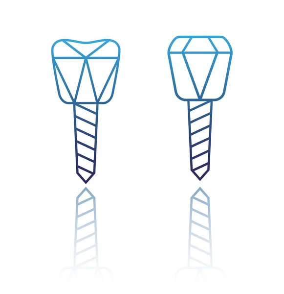 Un implante dental — Archivo Imágenes Vectoriales