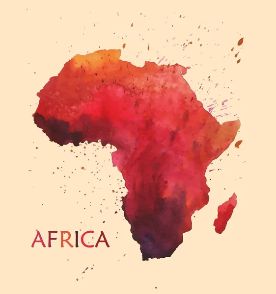 Carte stylisée de l'Afrique . — Image vectorielle