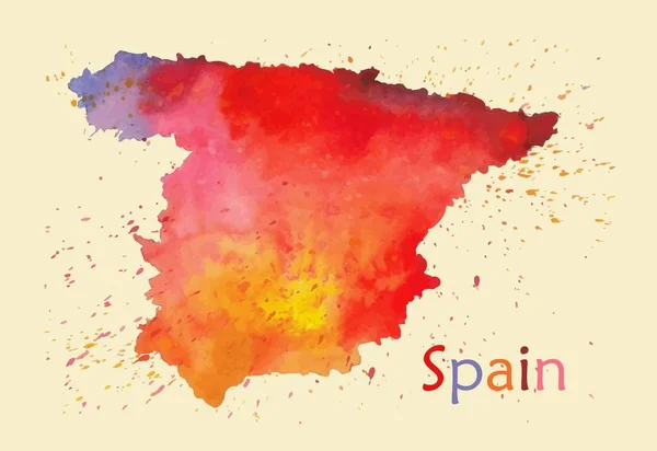 Gestileerde kaart van Spanje — Stockvector