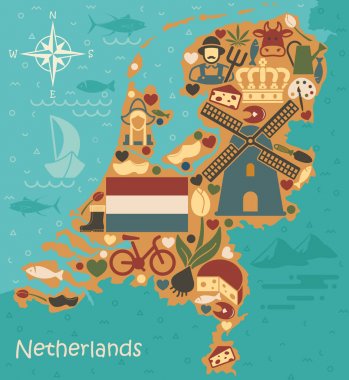 Stilize Hollanda Haritası