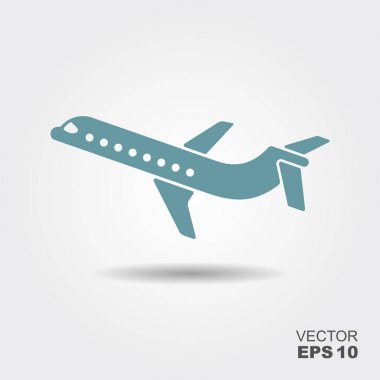 Uçak kutsal kişilerin resmi içinde düz tasarım stili