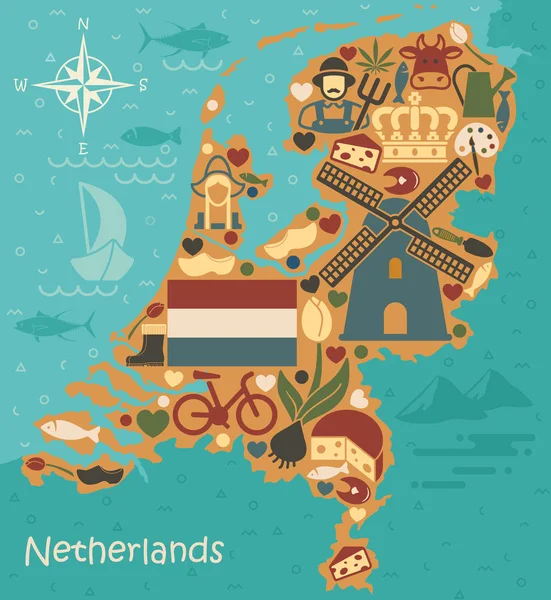 Stilize Hollanda Haritası