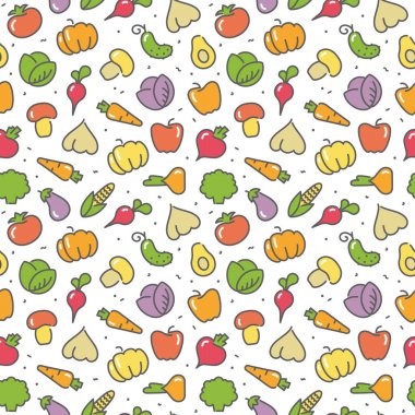 Sebze stilize özetliyor. Sorunsuz arka plan