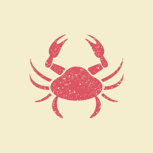 Platte vector pictogram van een krab — Stockvector