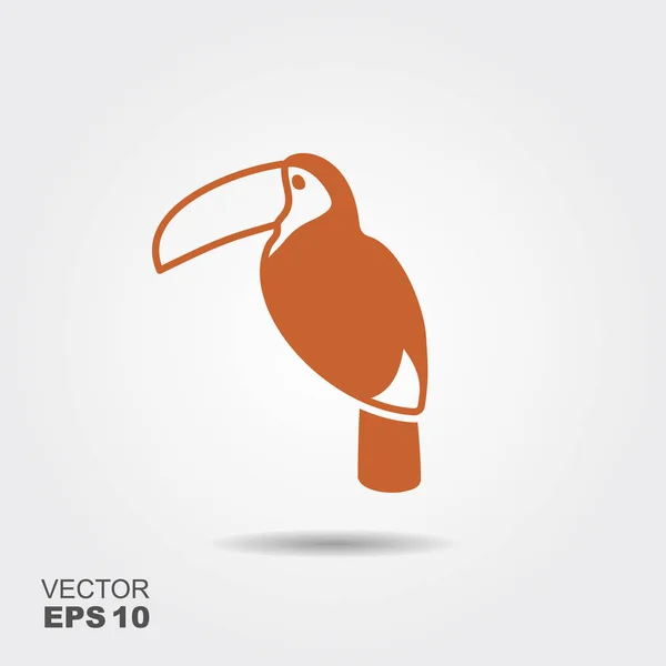 Toekan vogel pictogram — Stockvector