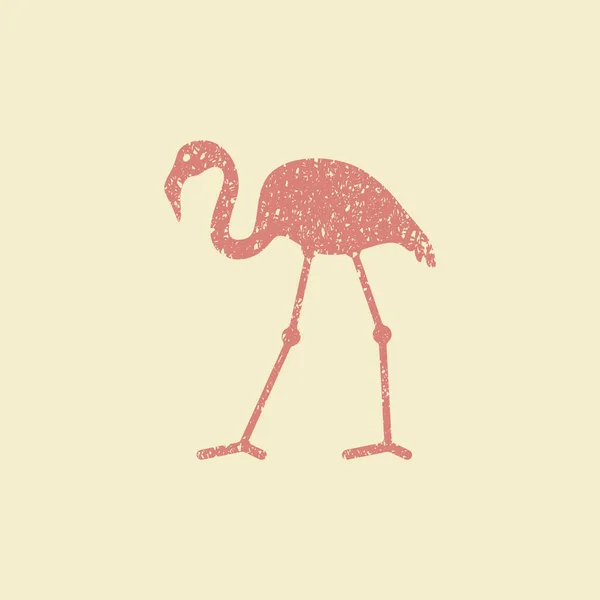 Flamingo-Ikone im flachen Design. — Stockvektor