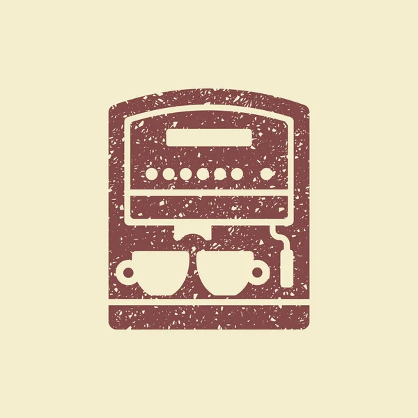 Máquina de café com copos — Vetor de Stock
