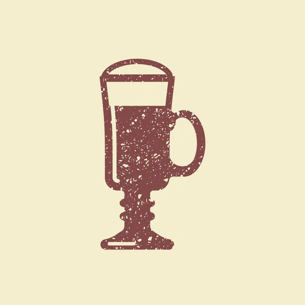 Icono de cóctel de café irlandés — Vector de stock