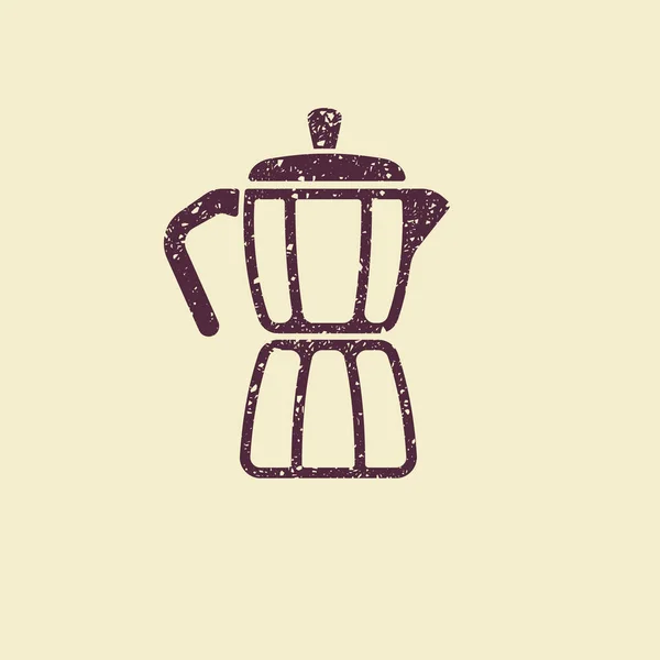 Geysir-Kaffeemaschine-Ikone — Stockvektor