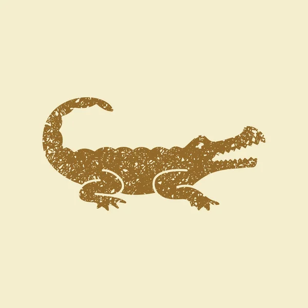 Icône vectorielle silhouette crocodile — Image vectorielle