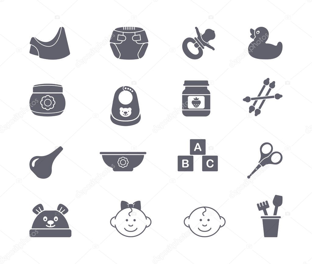 Baby icon set