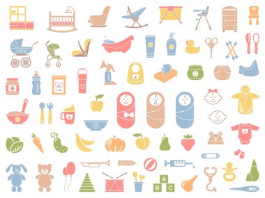 Bebek vector Icons set