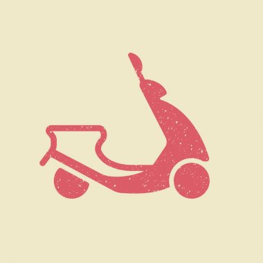 Scooter Düz Simgesi