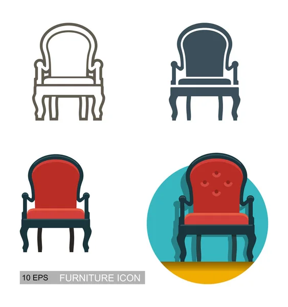 Icone vettoriali del divano . — Vettoriale Stock