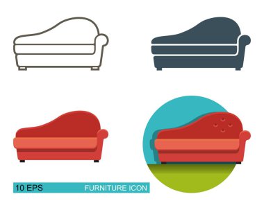 Vektör simgeler kanepe ve.