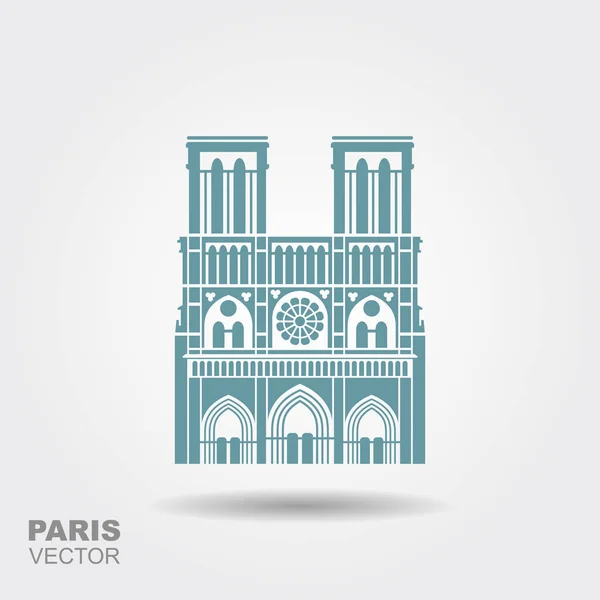 Notre Dame de Paris Katedrali, Fransa — Stok Vektör