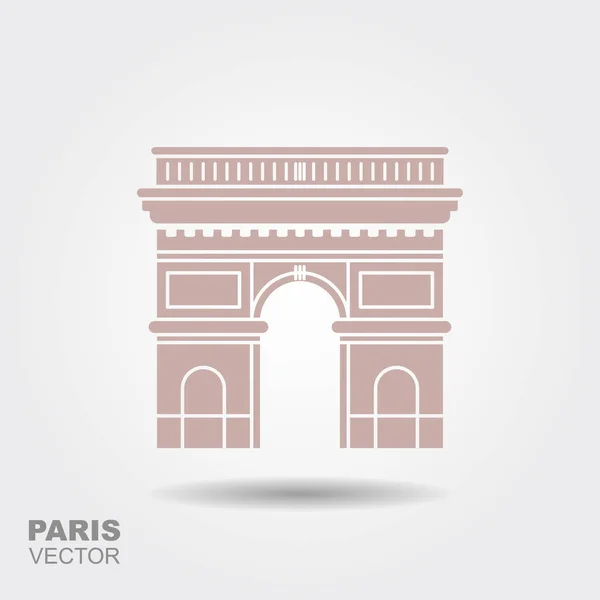 凯旋门, 巴黎, 法国。旅游巴黎图标 — 图库矢量图片