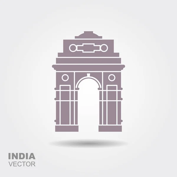 Stylizované silueta indických brány v Novém Dillí — Stockový vektor