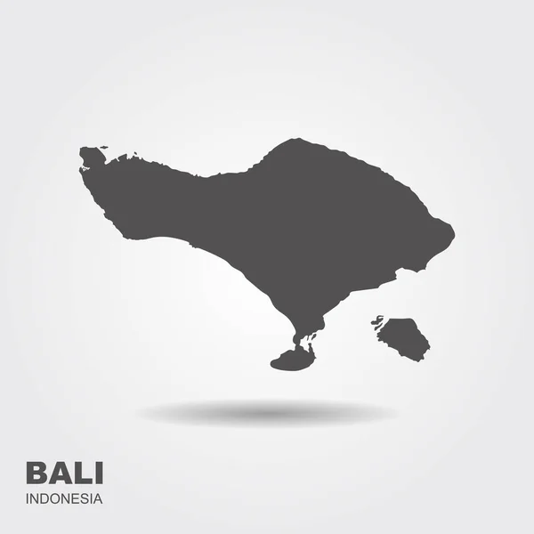Карта острова Бали. Остров Бали Индонезия . — стоковый вектор