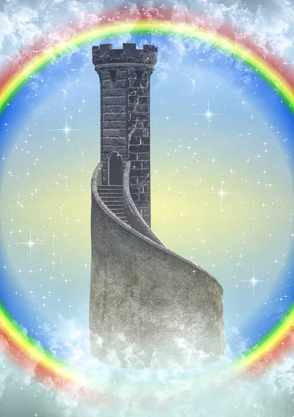 Fantezi kule bulutlar üzerinde