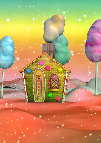 Colorful Candy House — Zdjęcie stockowe