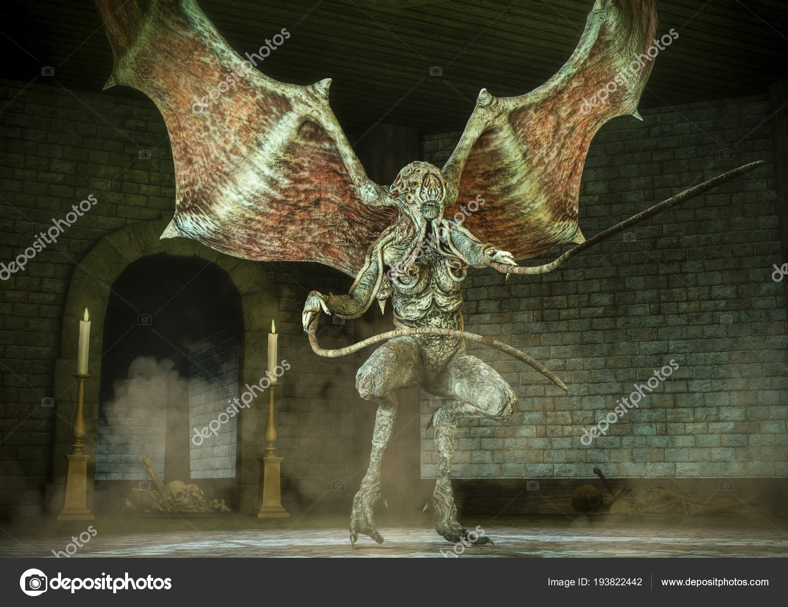 Google Image Result For Https St3 Depositphotos Com 14580770 19382 I 1600 Depositphotos 193822442 Stock Photo Female Cthul Cthulhu Cosmic Horror Illustration