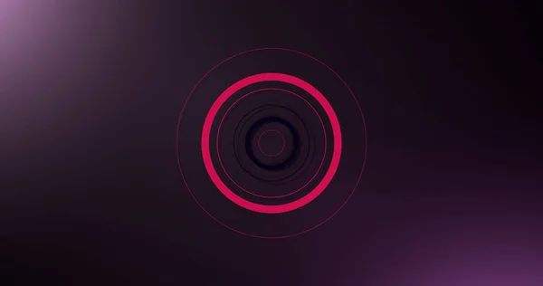 Abstract background with a pink circle inside other circles in a violet backdrop.