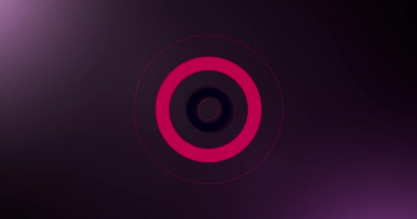 紫色の背景の他の円の中にピンクの円を持つ抽象的な背景 — ストック動画