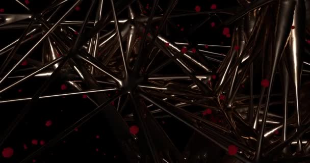 金属线相互连接的抽象背景 — 图库视频影像