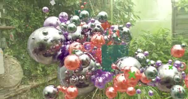 Un fond abstrait fait par de nombreuses sphères qui font des motifs différents .