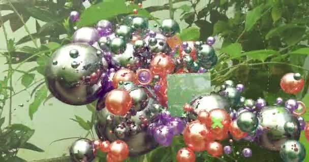 Un fond abstrait fait par de nombreuses sphères qui font des motifs différents .