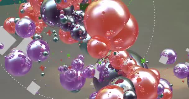 Un fond abstrait fait par de nombreuses sphères qui font des motifs différents .