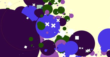 Birçok baloncuk oluşturan soyut renkli arkaplan.