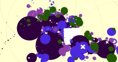 Birçok baloncuk oluşturan soyut renkli arkaplan.