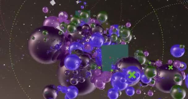 Fond coloré abstrait avec de nombreuses bulles faisant des motifs .