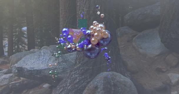 Abstract Kleurrijke Achtergrond Met Veel Bubbels Maken Van Patronen — Stockvideo