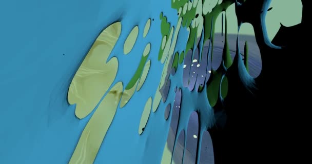 Plastik Şekilli Soyut Arkaplan Farklı Renklerde Bir Kalıp Oluşturuyor — Stok video