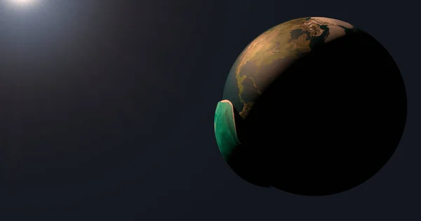 Концептуальная Иллюстрация Планеты Земля Хирургической Маской — стоковое фото