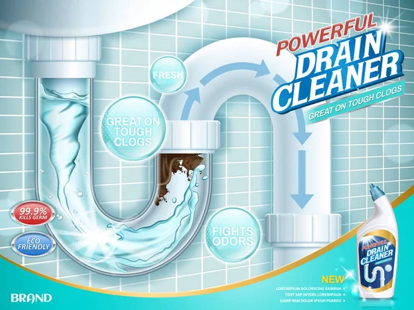 Drain cleaner αγγελίες — Διανυσματικό Αρχείο