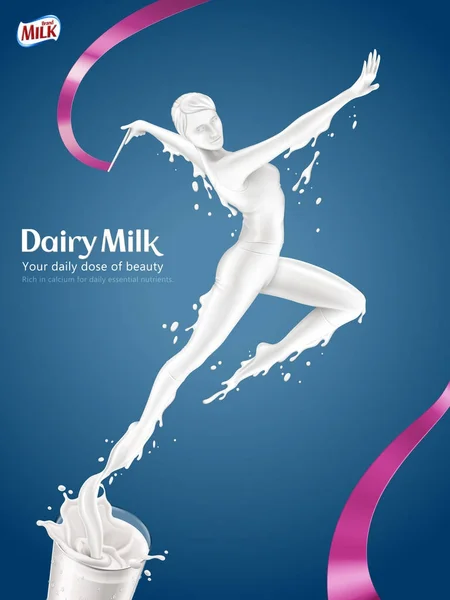 Zuivel melk advertenties — Stockvector