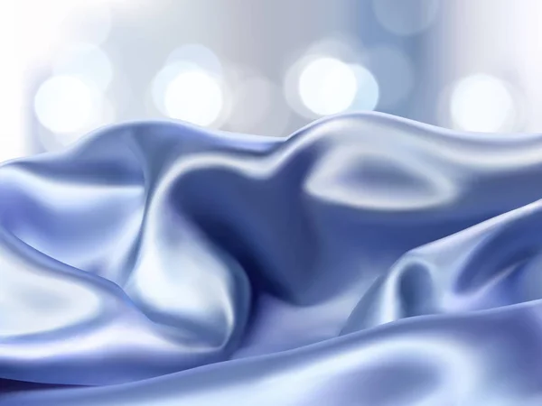 豪華な青いサテンの背景 — ストックベクタ