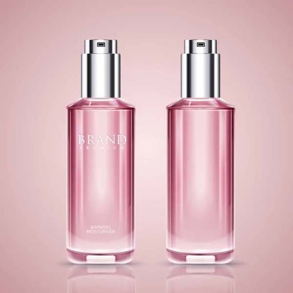 粉红色的化妆品容器 — 图库矢量图片