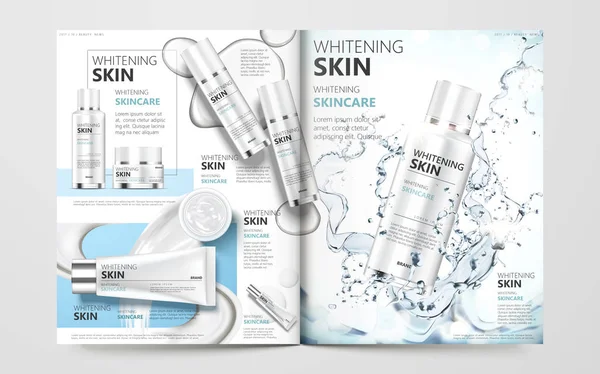 Plantilla de revista Skincare — Archivo Imágenes Vectoriales